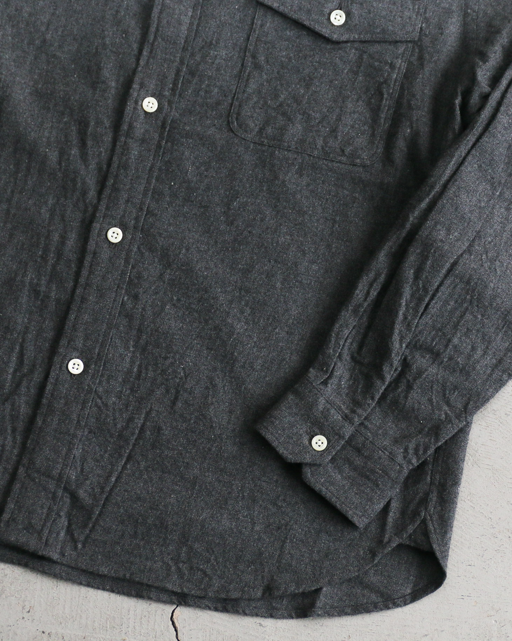 JAMES &amp; CO. STANDARD SHIRT Small Collar Big Shirt -Check- BLUE