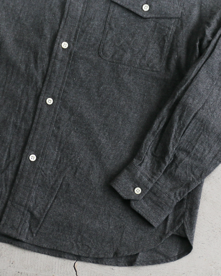 JAMES &amp; CO. STANDARD SHIRT Small Collar Big Shirt -Check- BLUE