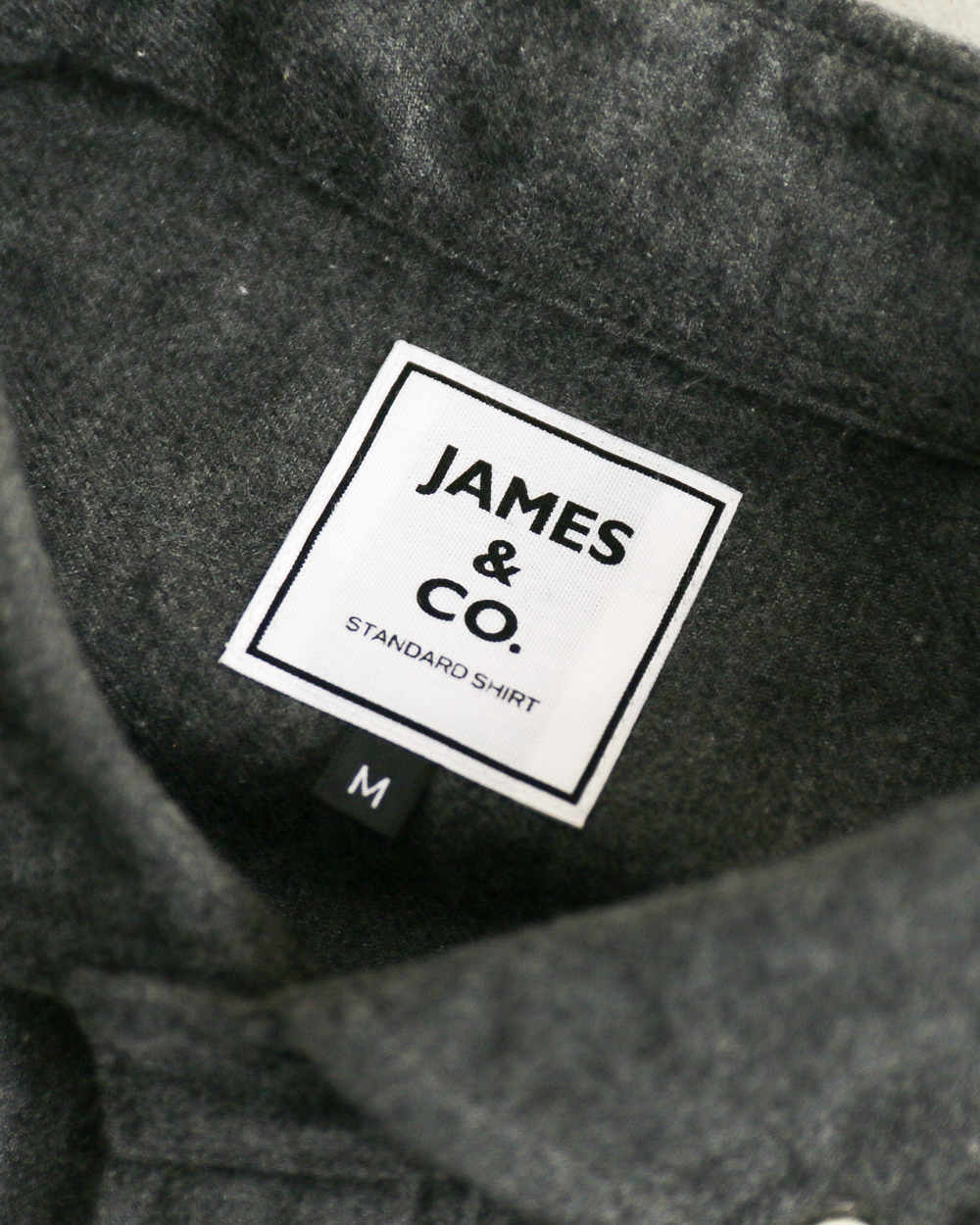 JAMES &amp; CO. STANDARD SHIRT Small Collar Big Shirt -Check- BLUE