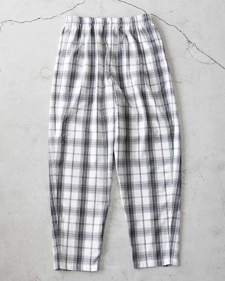 BURLAP OUTFITTER SEERSUCKER PLAID TRACK PANT White×Black