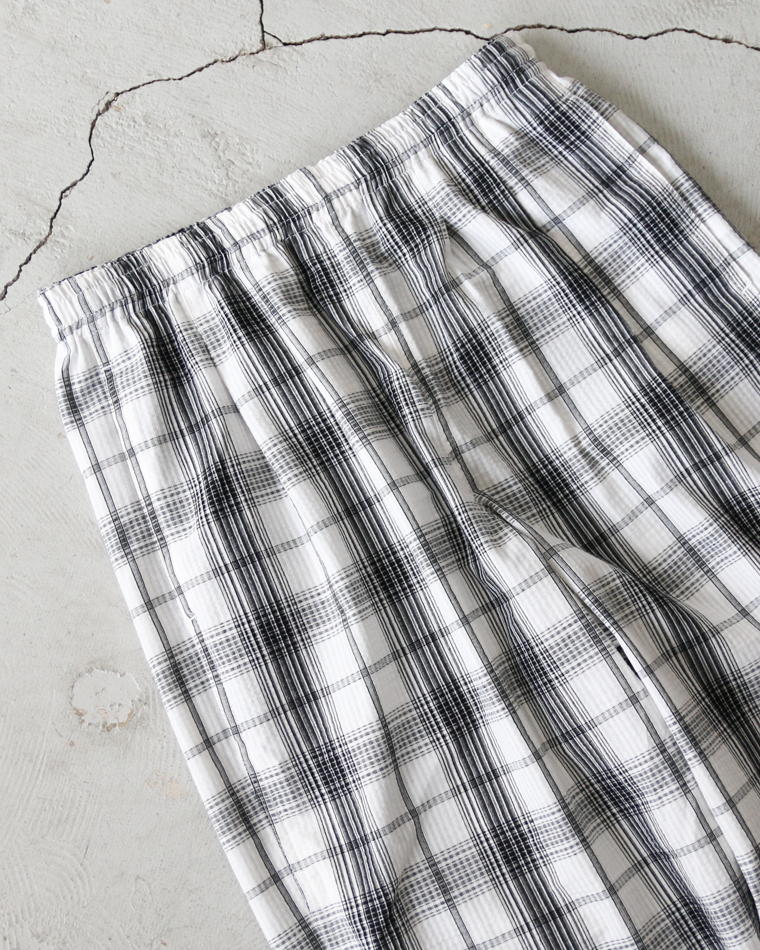 BURLAP OUTFITTER SEERSUCKER PLAID TRACK PANT White×Black
