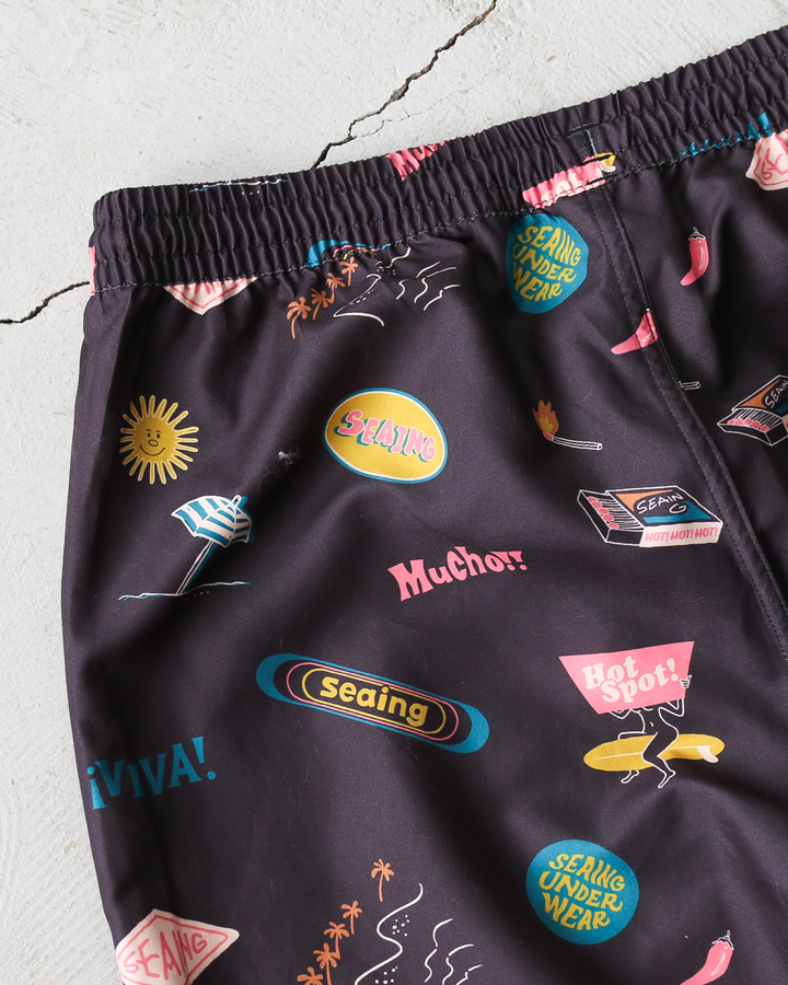Seaing Board Shorts HOT SPOT Black