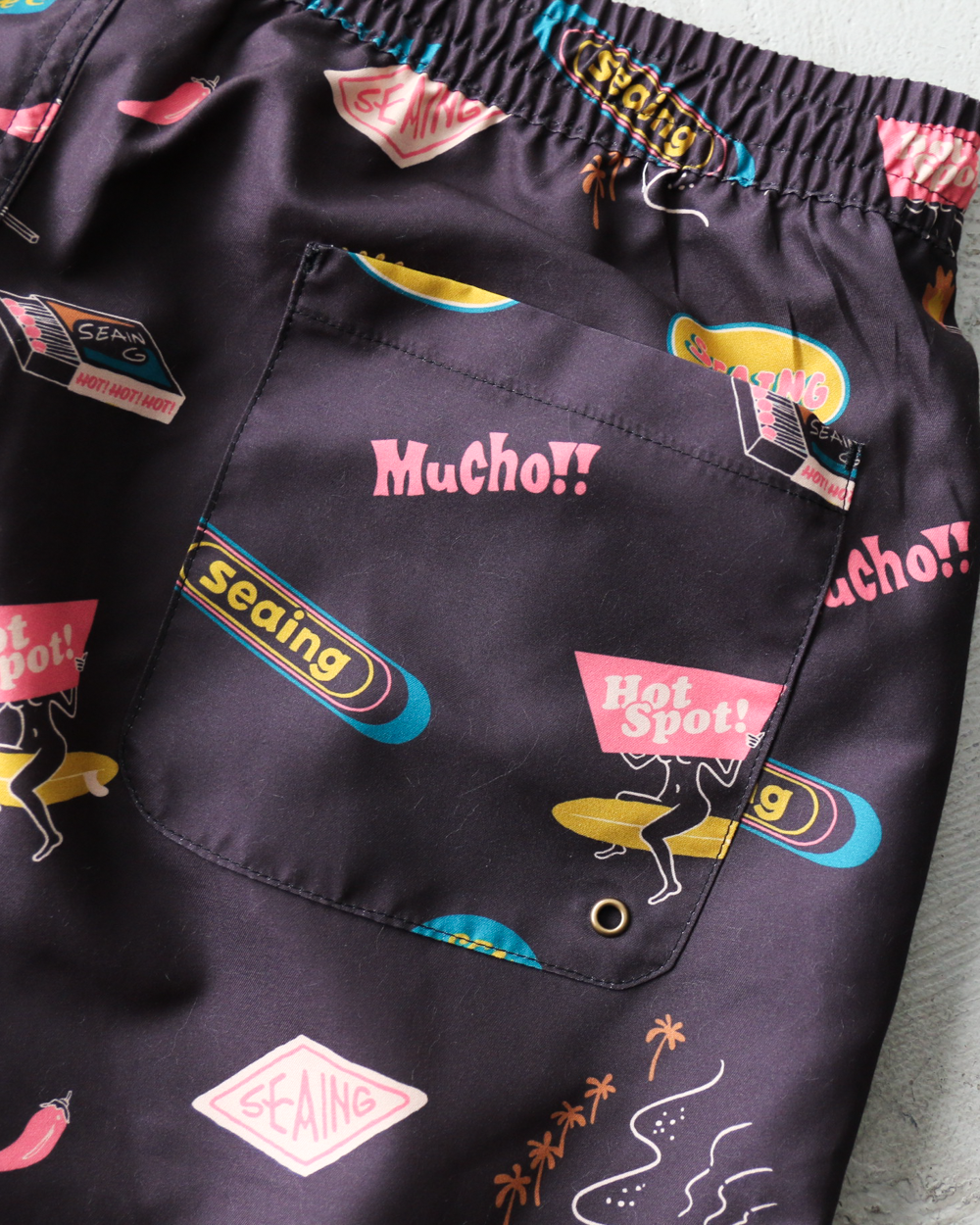 Seaing Board Shorts HOT SPOT Black