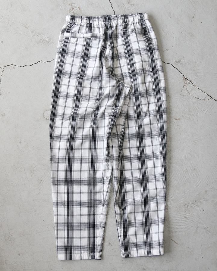 BURLAP OUTFITTER SEERSUCKER PLAID TRACK PANT White×Black