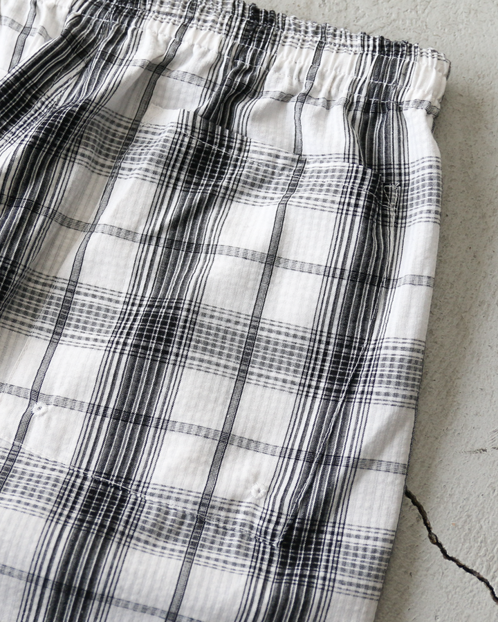 BURLAP OUTFITTER SEERSUCKER PLAID TRACK PANT White×Black