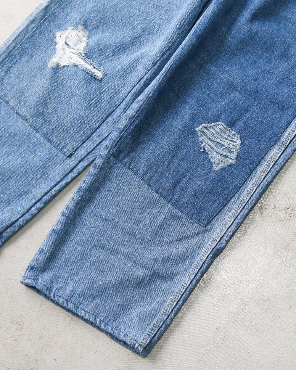 SUNNY SIDE UP REMAKE DENIM PAINTER PANTS Size 2