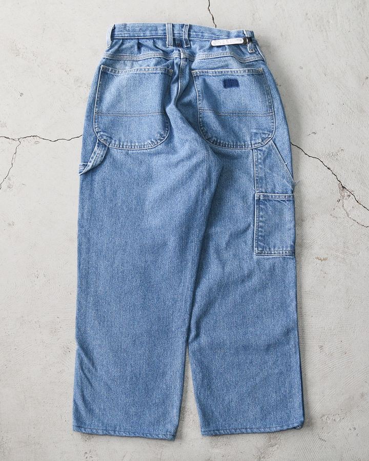 SUNNY SIDE UP REMAKE DENIM PAINTER PANTS Size 2
