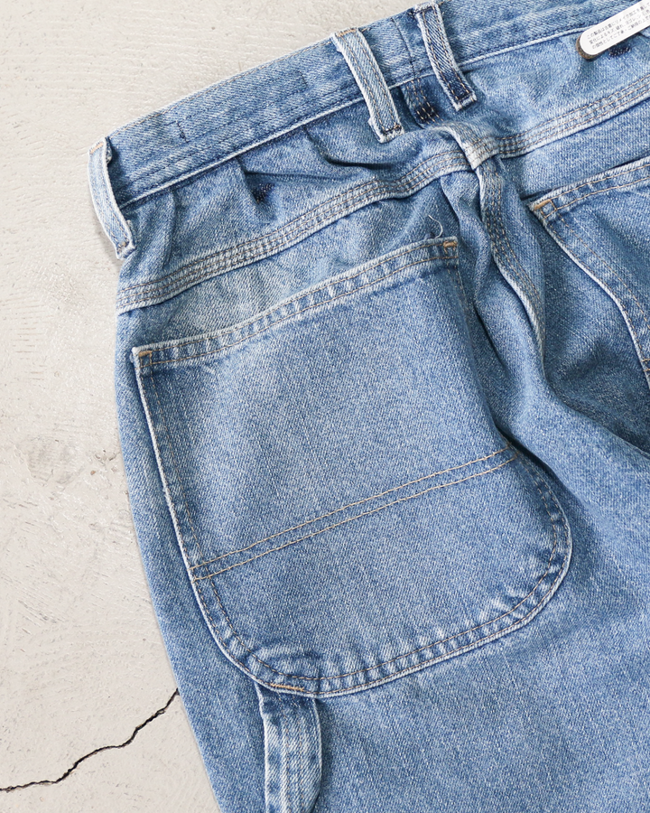 SUNNY SIDE UP REMAKE DENIM PAINTER PANTS Size 2