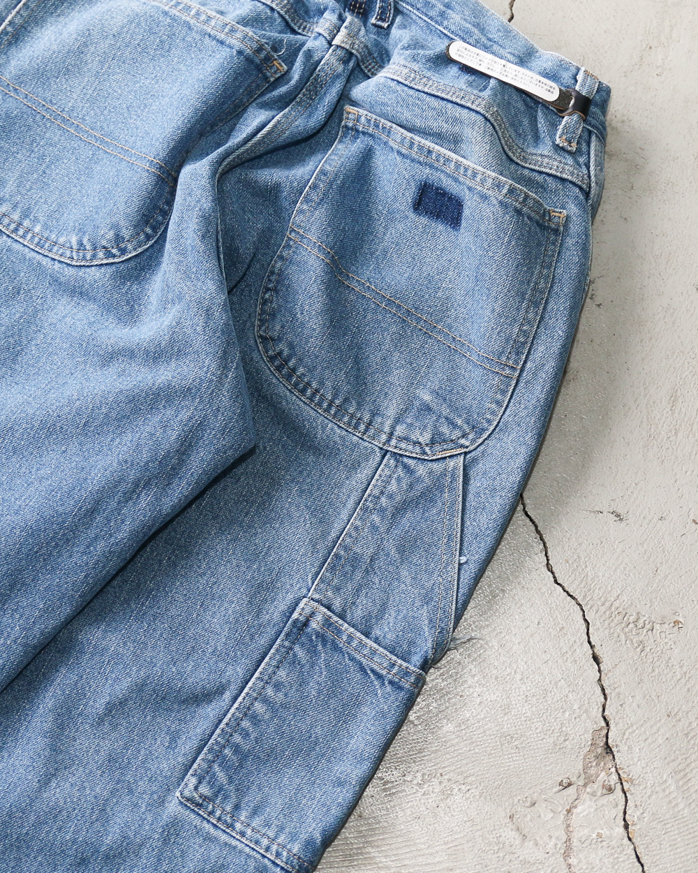 SUNNY SIDE UP REMAKE DENIM PAINTER PANTS Size 2