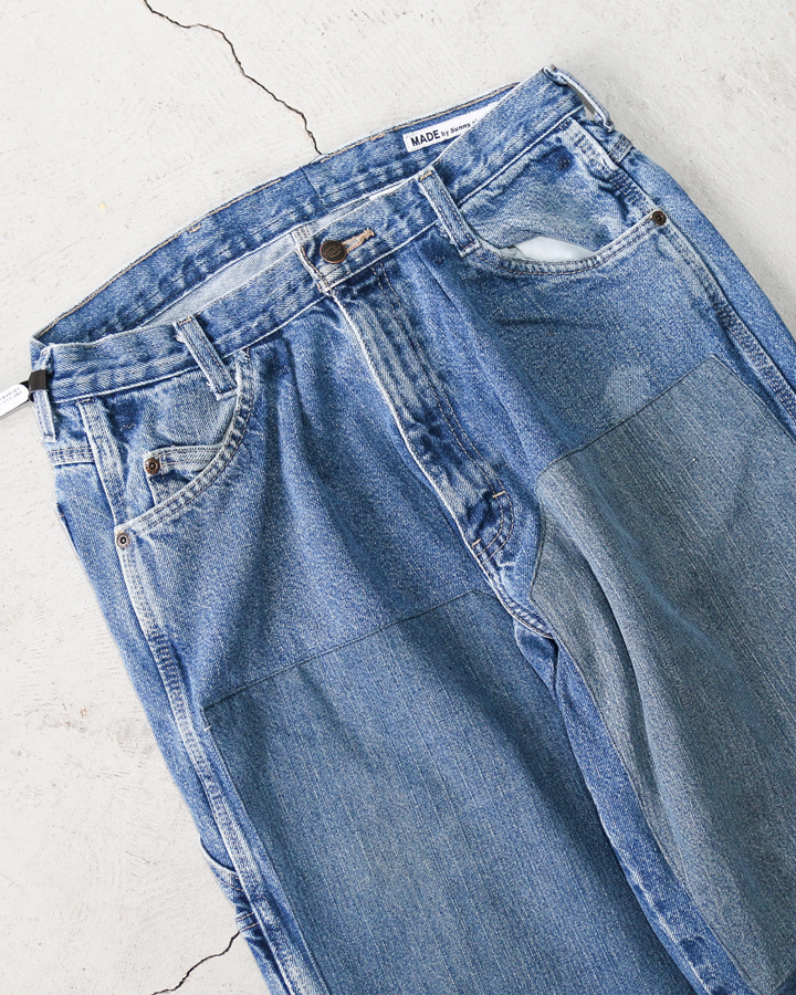 SUNNY SIDE UP REMAKE DENIM PAINTER PANTS Size 3