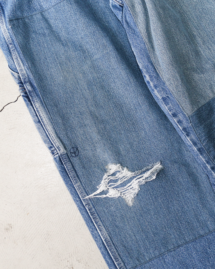 SUNNY SIDE UP REMAKE DENIM PAINTER PANTS Size 3