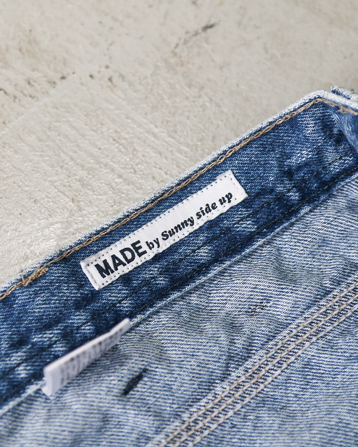 SUNNY SIDE UP REMAKE DENIM PAINTER PANTS Size 3