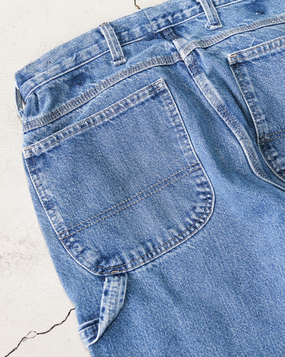 SUNNY SIDE UP REMAKE DENIM PAINTER PANTS Size 3