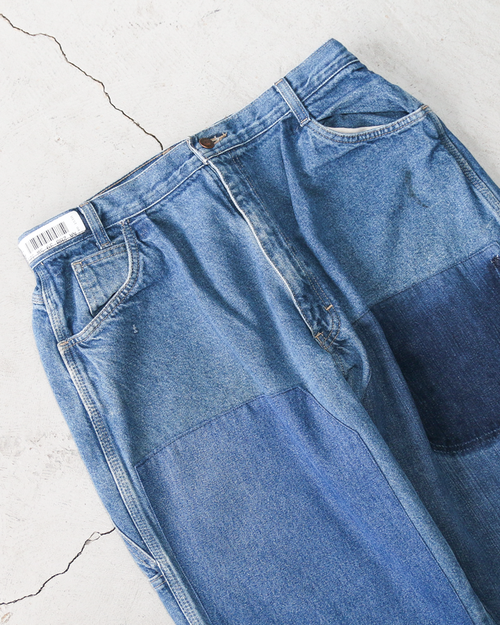 SUNNY SIDE UP REMAKE DENIM PAINTER PANTS Size 4