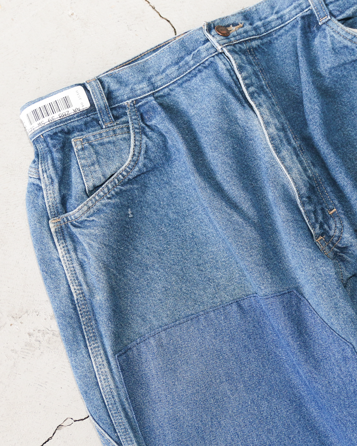 SUNNY SIDE UP REMAKE DENIM PAINTER PANTS Size 4
