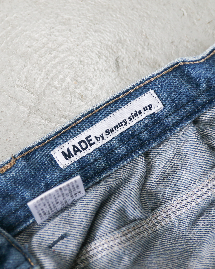 SUNNY SIDE UP REMAKE DENIM PAINTER PANTS Size 4