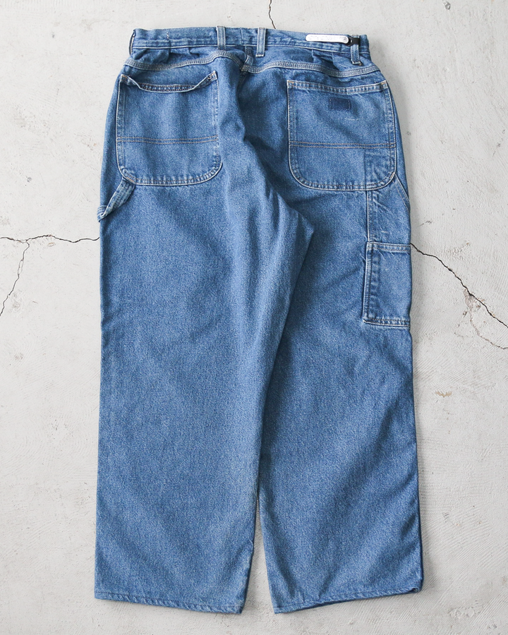 SUNNY SIDE UP REMAKE DENIM PAINTER PANTS Size 4