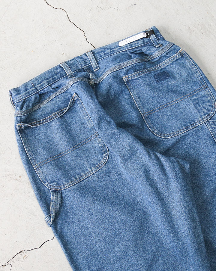 SUNNY SIDE UP REMAKE DENIM PAINTER PANTS Size 4