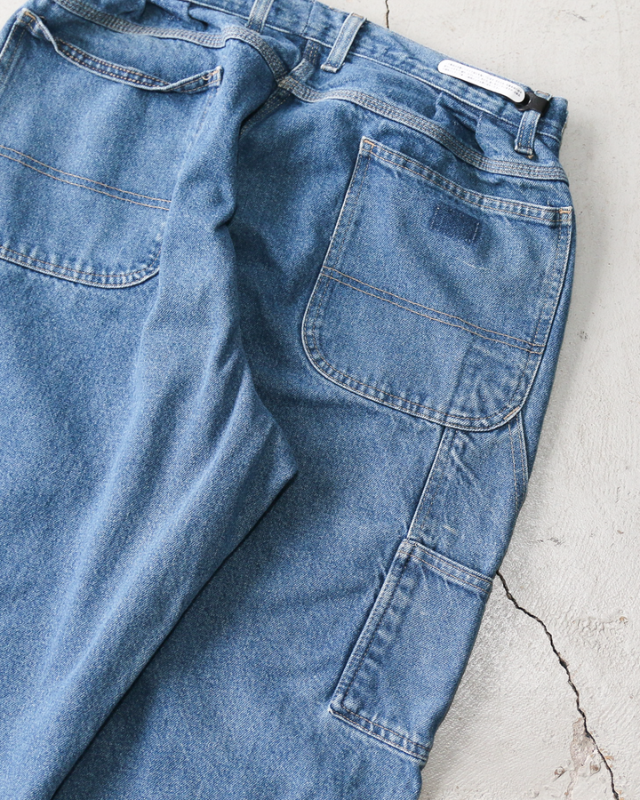 SUNNY SIDE UP REMAKE DENIM PAINTER PANTS Size 4