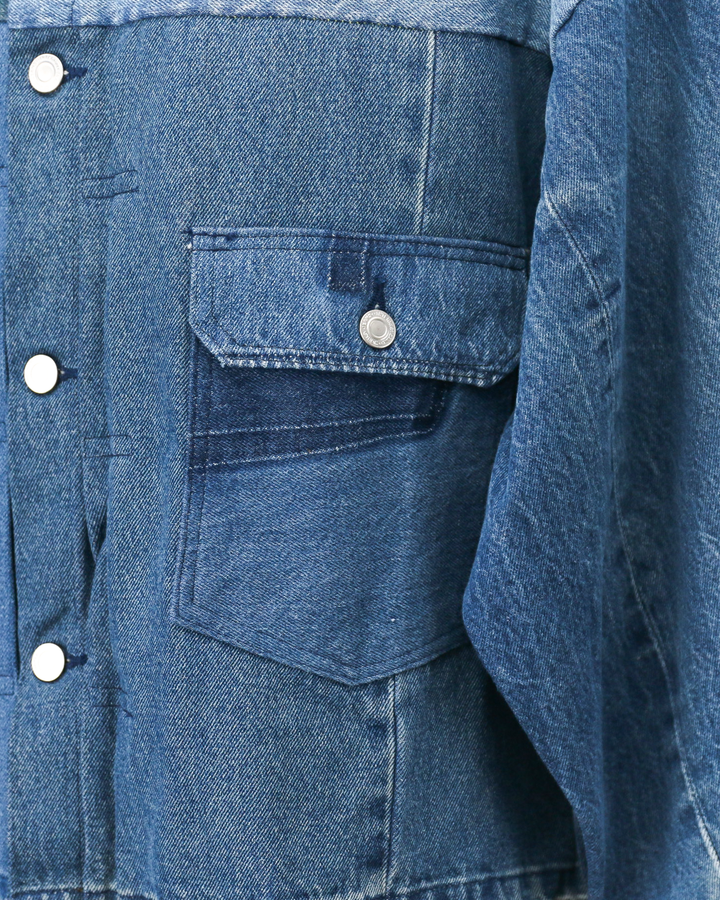 SUNNY SIDE UP REMAKE DENIM 1ST T-BACK WIDE JACKET B