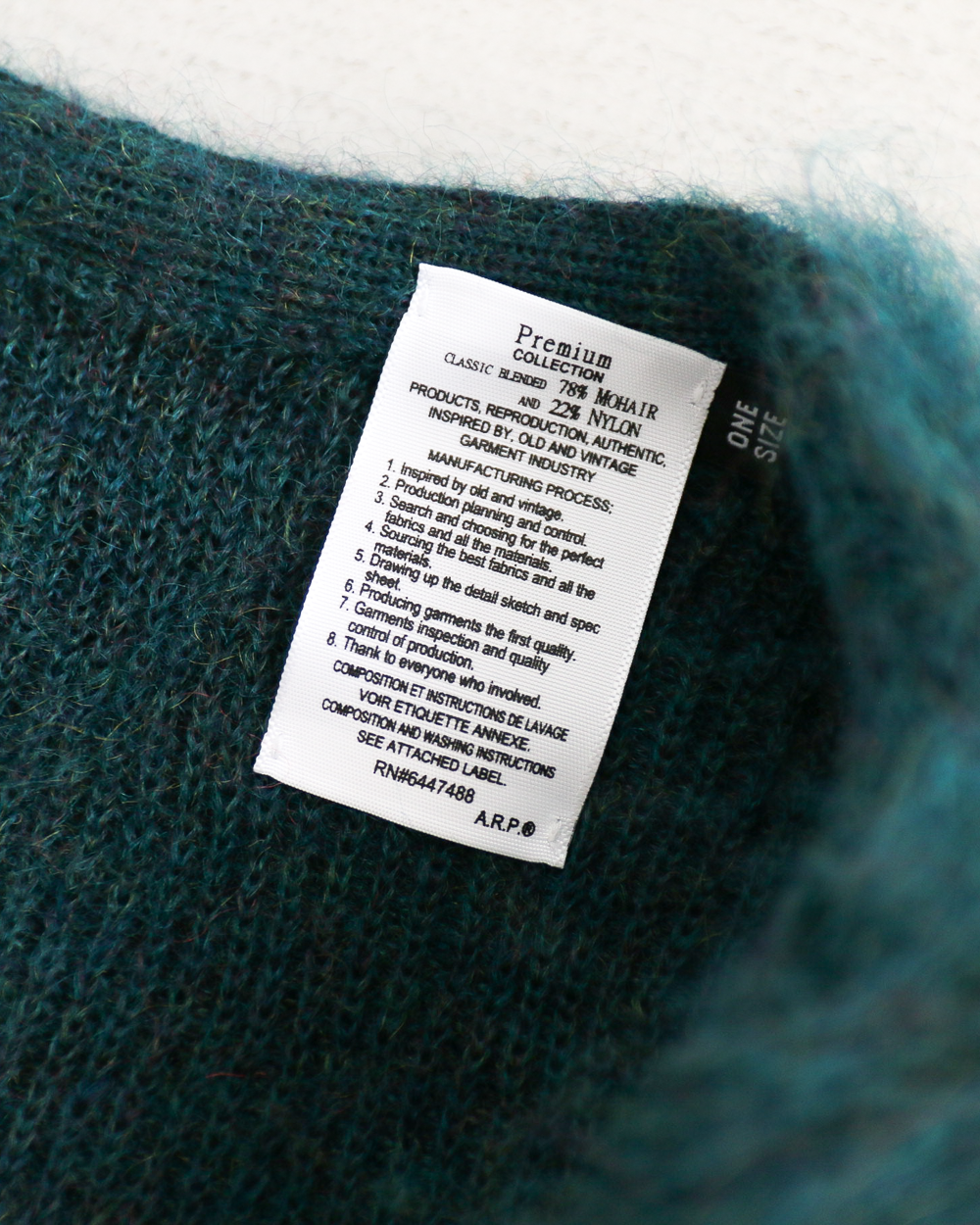 A.R.P.® Authentic Reproduction Products® モヘアカーディガン Premium Classic Mohair Cardigan W/Pocket "Sapphire Blue"