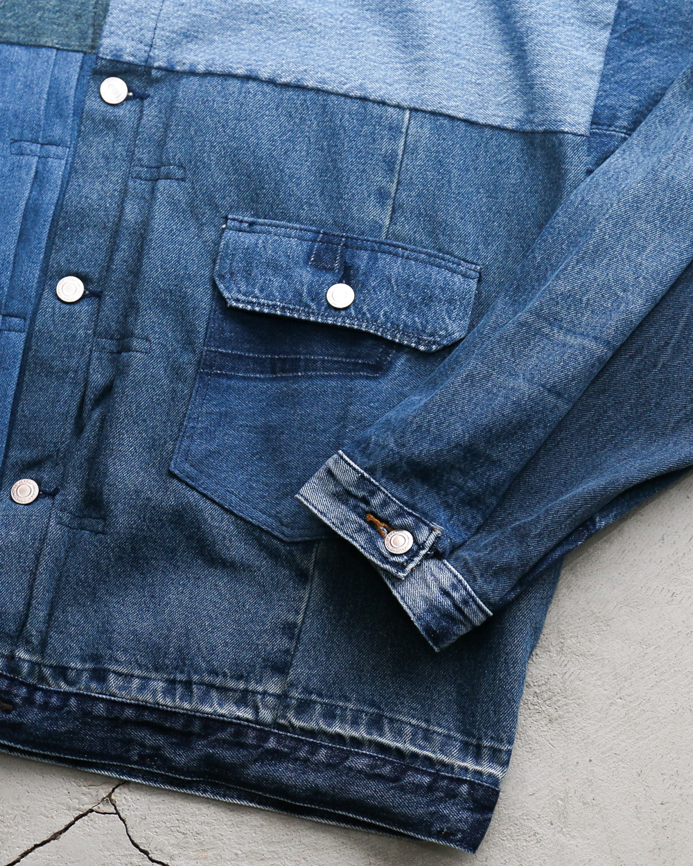 SUNNY SIDE UP REMAKE DENIM 1ST T-BACK WIDE JACKET B