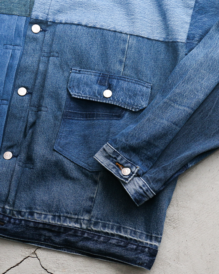 SUNNY SIDE UP REMAKE DENIM 1ST T-BACK WIDE JACKET B