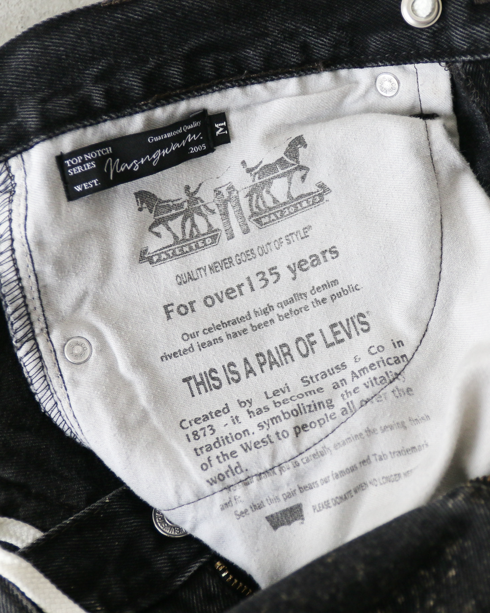 Nasngwam ナスングワム GALAXY DENIM PANTS Black M