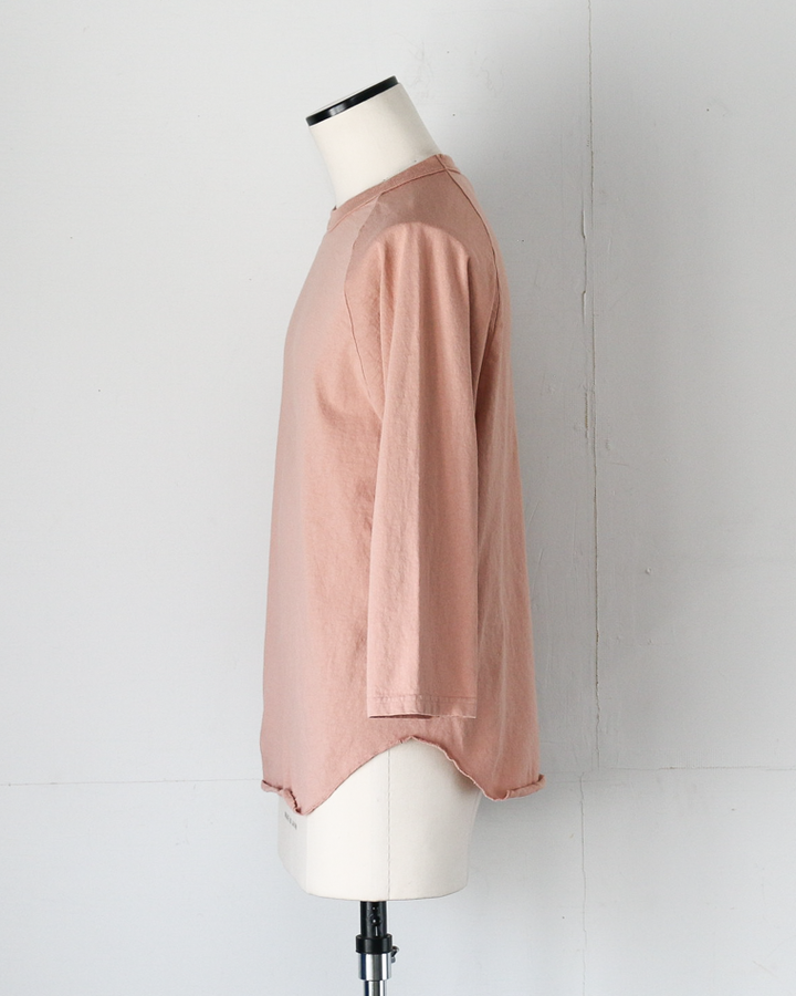 WALLA WALLA SPORT 3/4 BASEBALL TEE SOLID Pink Brown