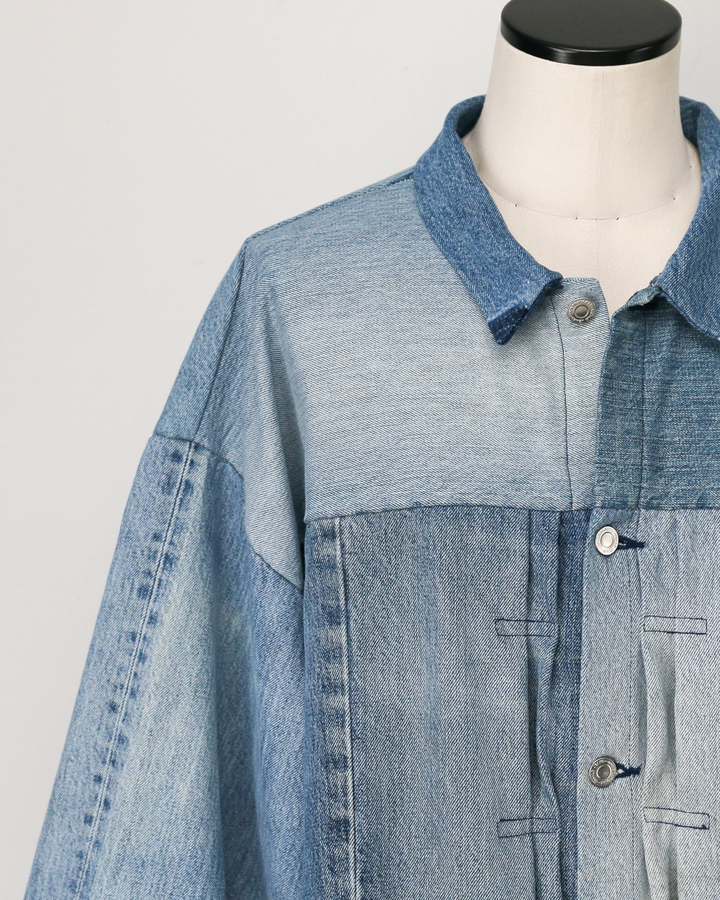 SUNNY SIDE UP REMAKE DENIM 1ST T-BACK WIDE JACKET A