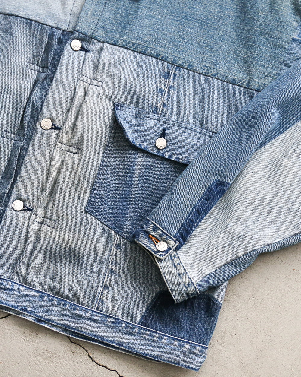 SUNNY SIDE UP REMAKE DENIM 1ST T-BACK WIDE JACKET A