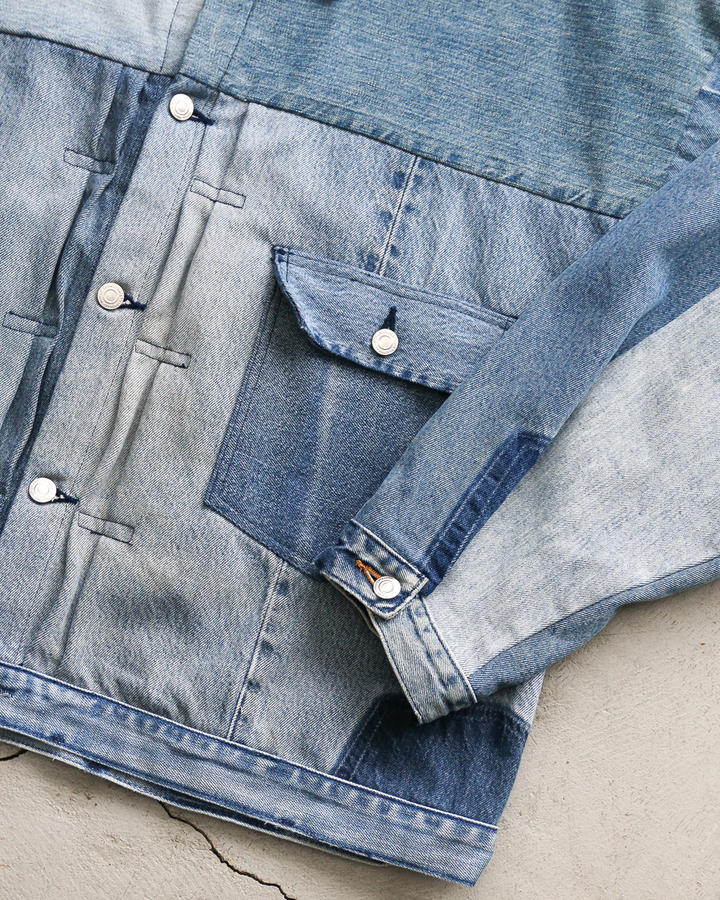 SUNNY SIDE UP REMAKE DENIM 1ST T-BACK WIDE JACKET A