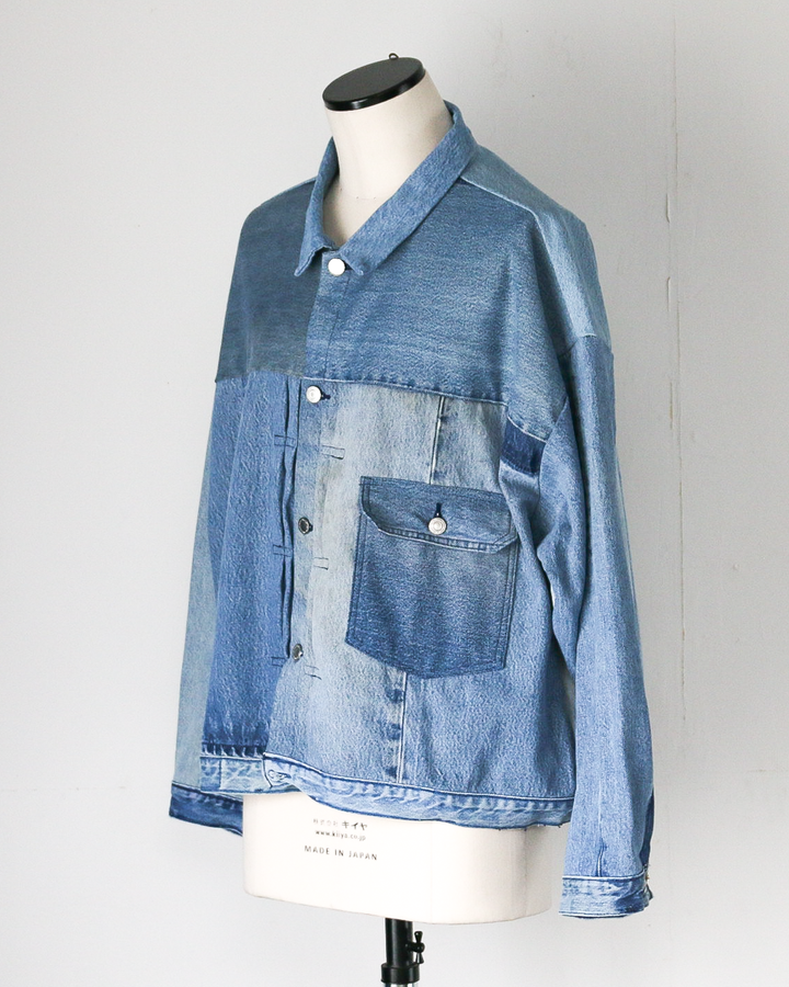 SUNNY SIDE UP REMAKE DENIM 1ST T-BACK WIDE JACKET C