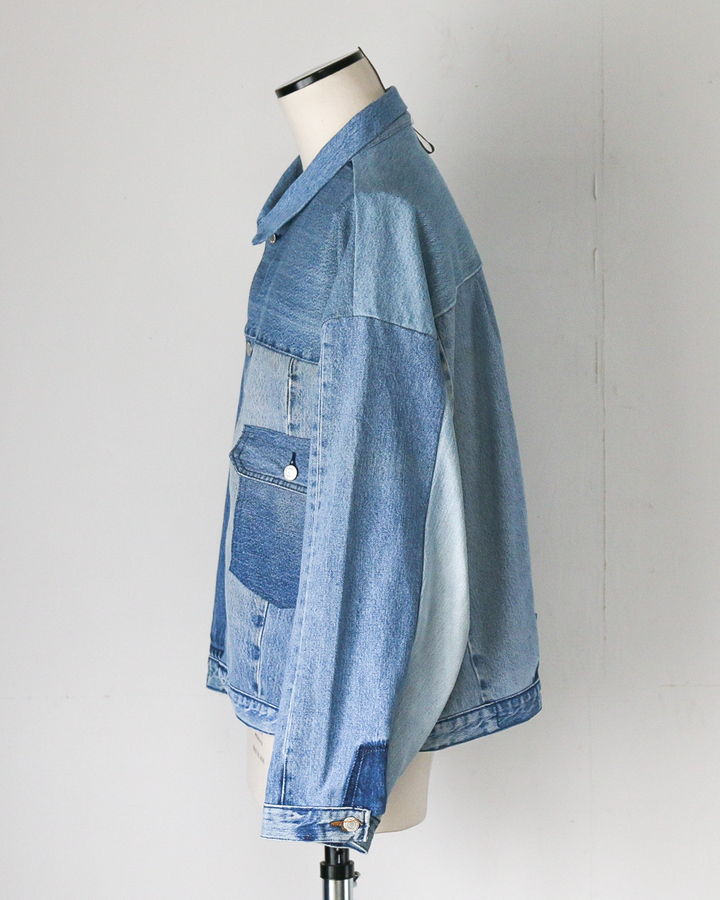 SUNNY SIDE UP REMAKE DENIM 1ST T-BACK WIDE JACKET C