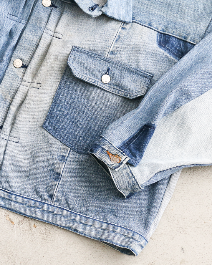 SUNNY SIDE UP REMAKE DENIM 1ST T-BACK WIDE JACKET C