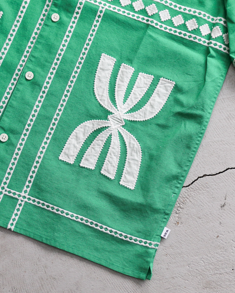 Wax London Border Applique Shirt Green