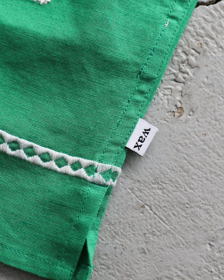 Wax London Border Applique Shirt Green