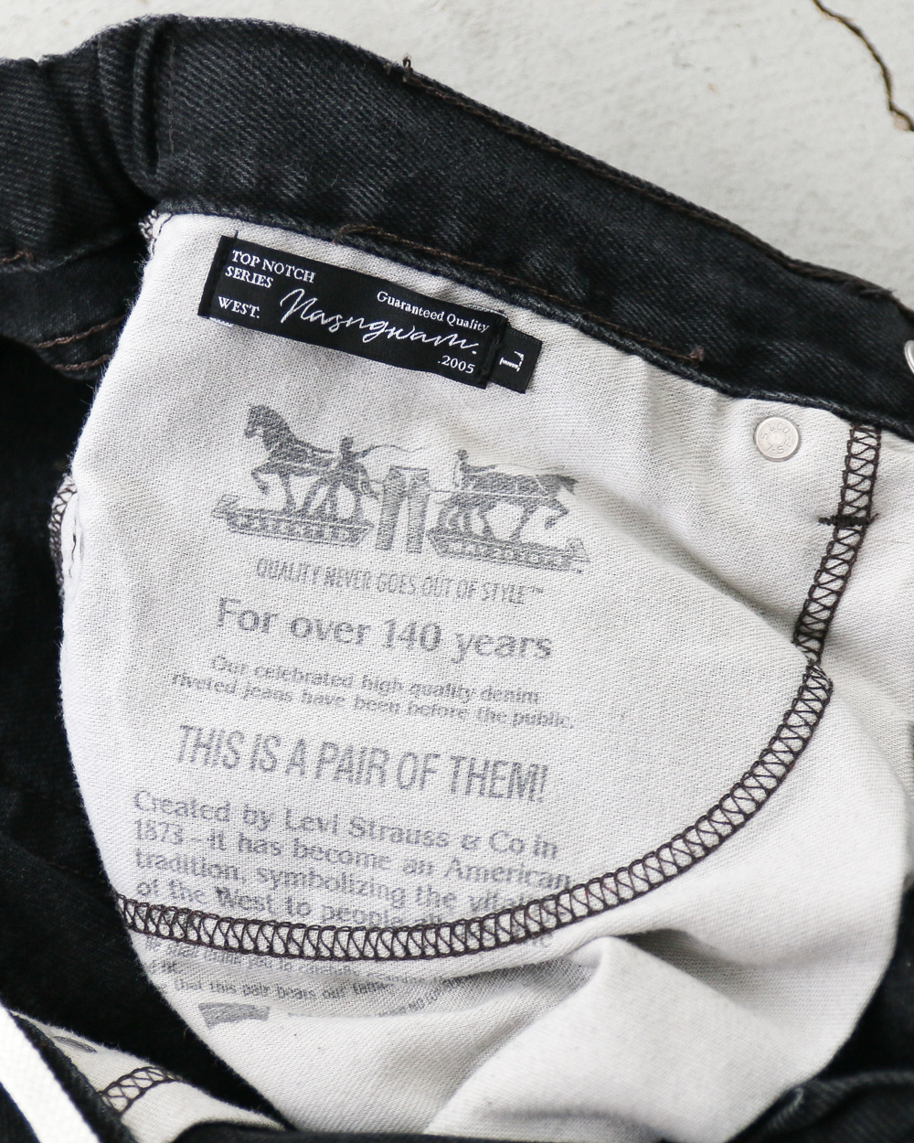 Nasngwam ナスングワム GALAXY DENIM PANTS Black L-1
