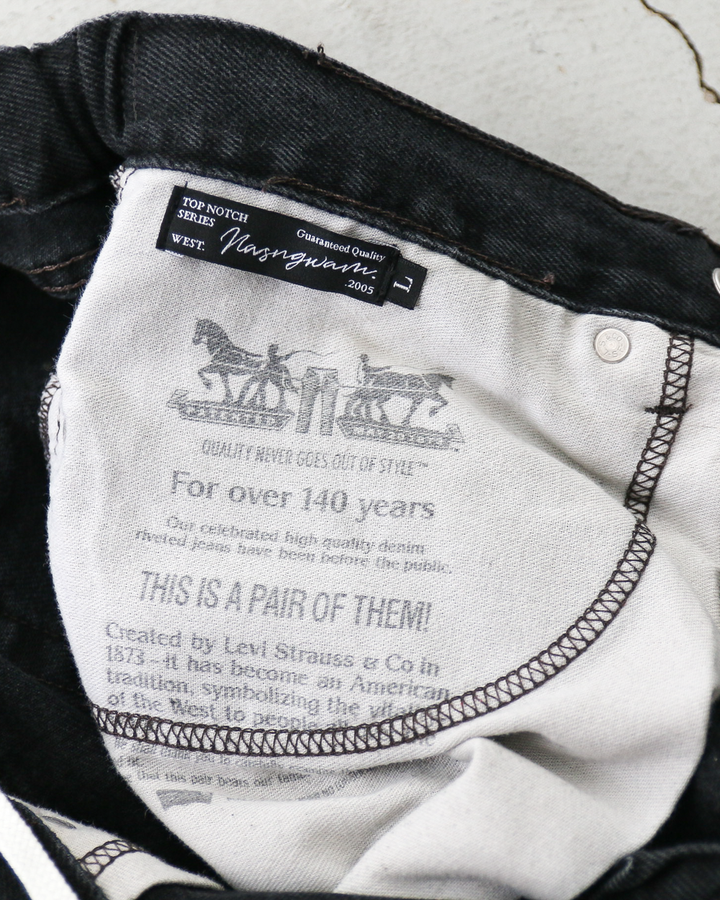 Nasngwam ナスングワム GALAXY DENIM PANTS Black L-1