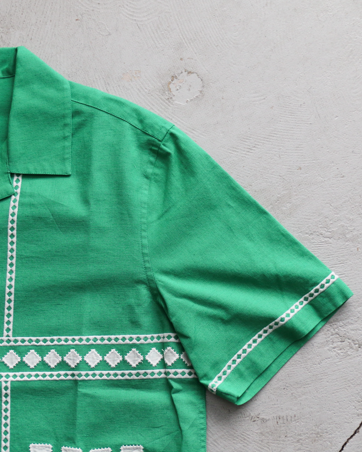 Wax London Border Applique Shirt Green