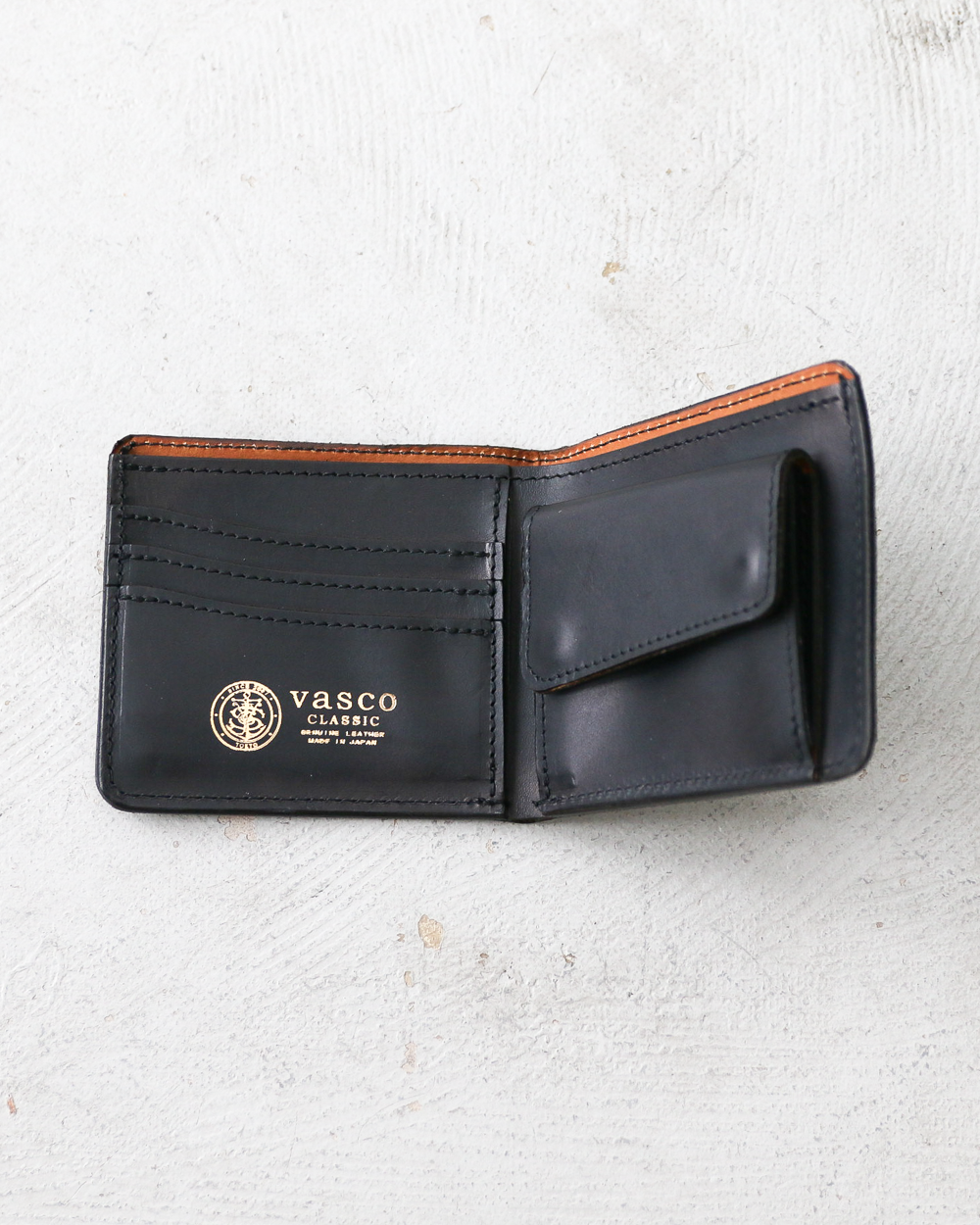 VASCO VSC-700 LEATHER VOYAGE SHORT WALLET NERO(Black)