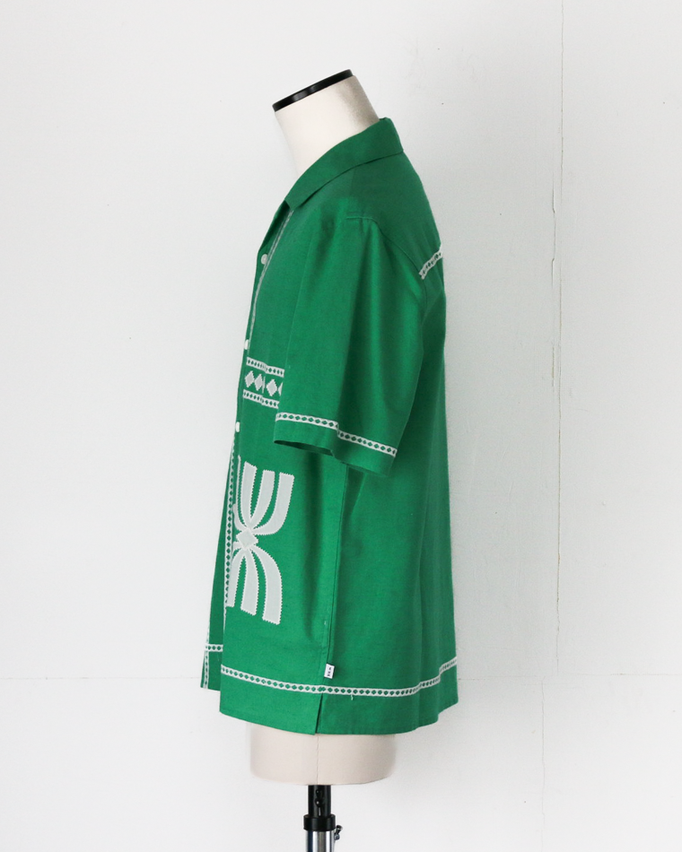 Wax London Border Applique Shirt Green