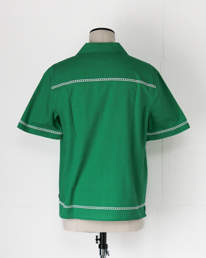 Wax London Border Applique Shirt Green