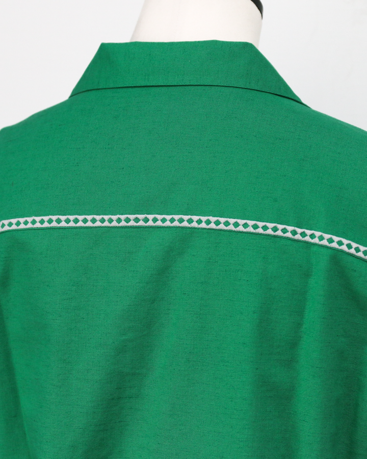Wax London Border Applique Shirt Green