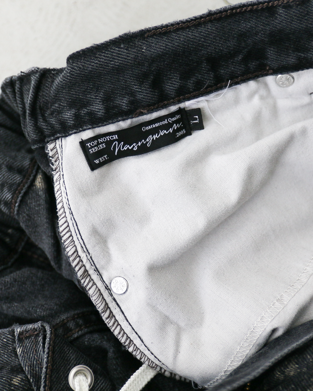Nasngwam ナスングワム GALAXY DENIM PANTS Black L-2