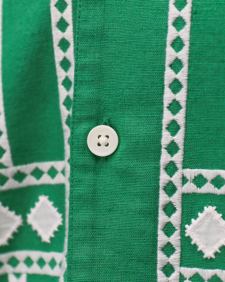 Wax London Border Applique Shirt Green