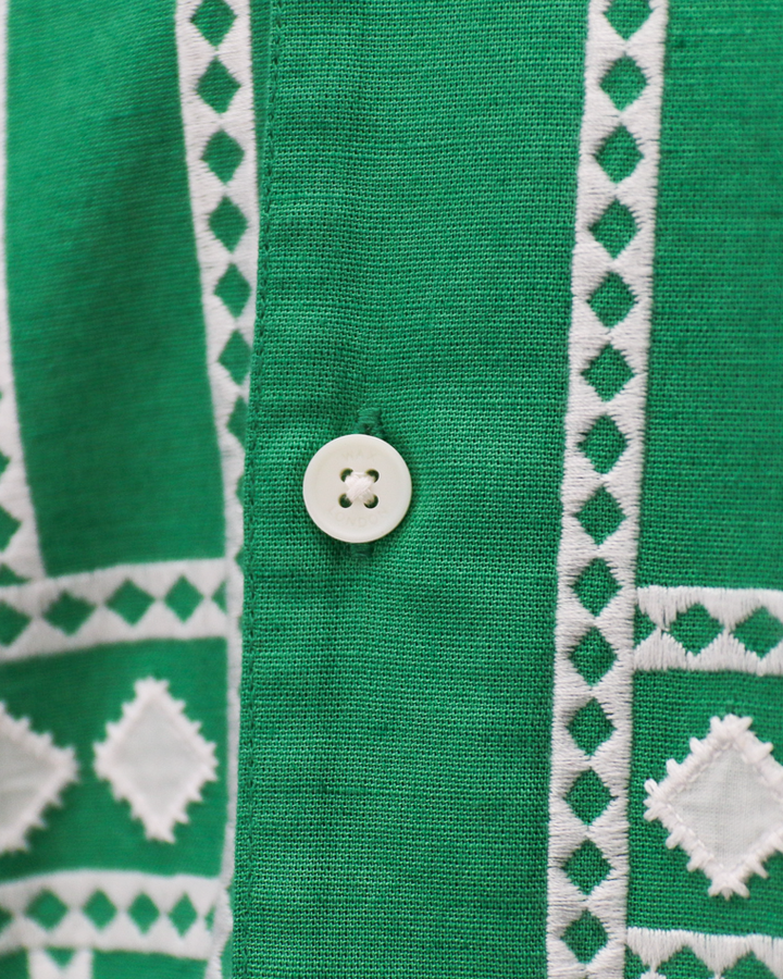 Wax London Border Applique Shirt Green