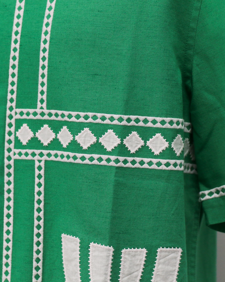 Wax London Border Applique Shirt Green