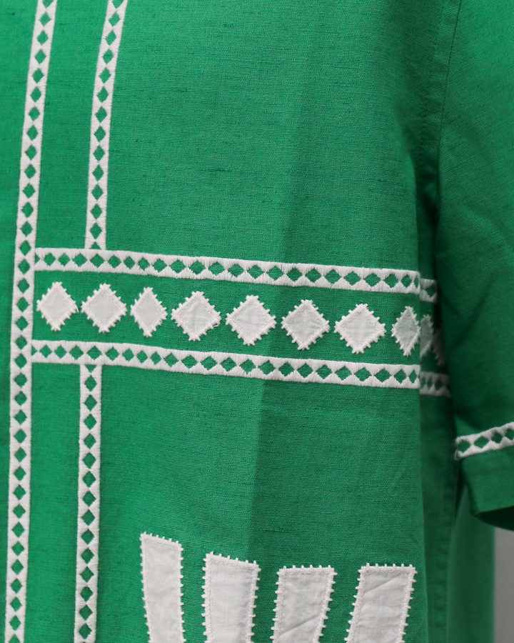 Wax London Border Applique Shirt Green