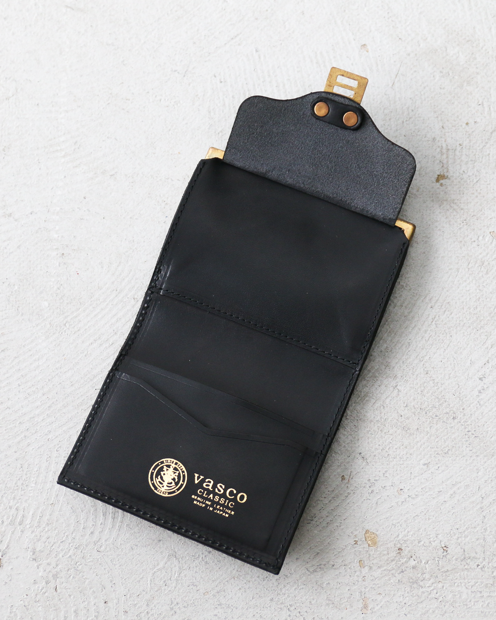VASCO VSC-713 LEATHER VOYAGE PURSE WALLET NERO(Black)